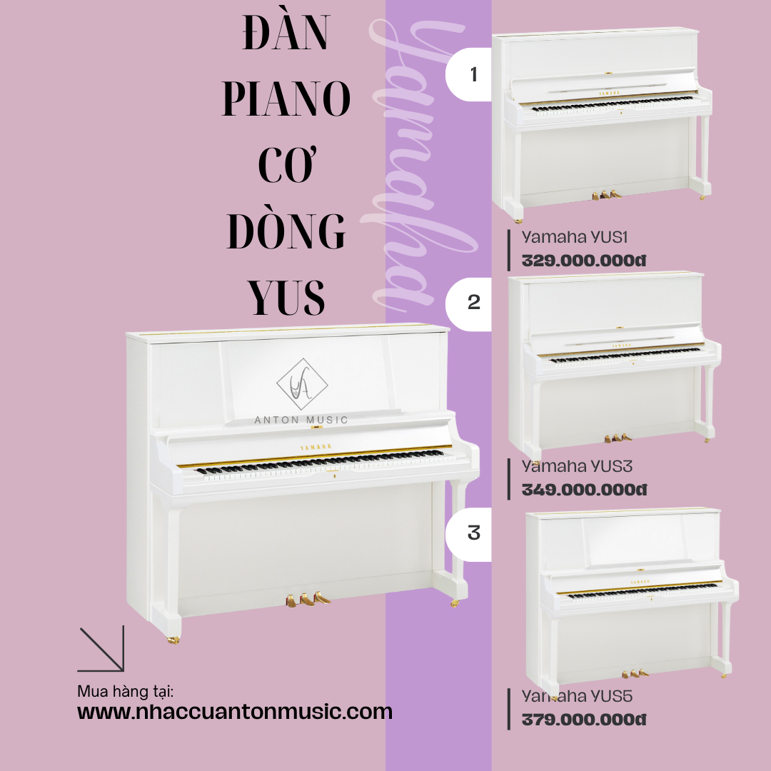 So sánh Yamaha YUS1 PE với các dòng đàn piano khác